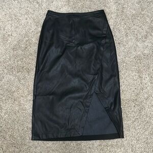 Abercrombie Pleather Fax Leather Black Skirt NWT Size Small
